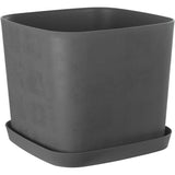 Pot de fleurs carré - GARDEN ID - Swing Carré - 16 L - 30 x 30 h 25 cm - Gris