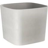 Pot de fleurs carré - GARDEN ID - Swing Carré - 16 L - 30 x 30 h 25 cm - Pierre Blanche