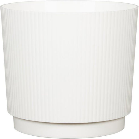 Cache-pot rond - GARDEN ID - Lino - Ř 25 - 7 L - H 22 cm - Blanc