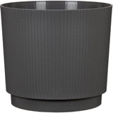 Cache-pot rond - GARDEN ID - Lino - Ø 25 - 7 L - H 22 cm - Anthracite