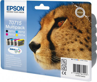 Pack 4 cartouches d'encre Epson Guepard  T0715