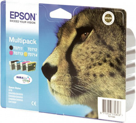 Pack 4 cartouches d'encre Epson Guepard  T0715