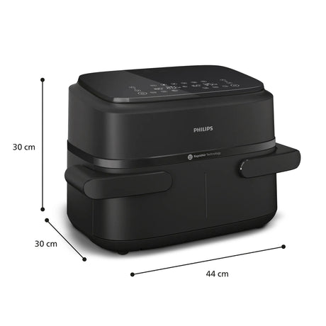 Friteuse sans huile - PHILIPS - NA150/00 - Airfryer Série 1000 - Panier flexible 7.L - Séparateur amovible - 2400W - Noir