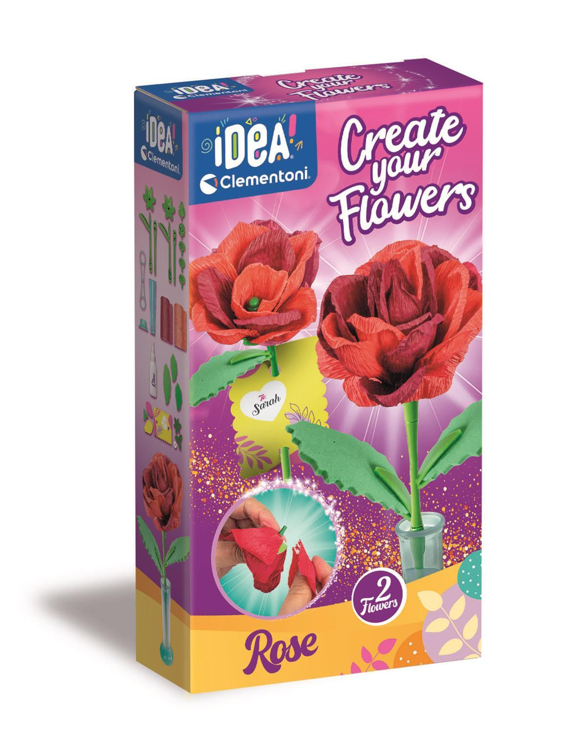 CLEMENTONI - Crée tes fleurs - Rose