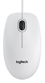 Souris filaire Logitech B100 Optical USB (Blanc)