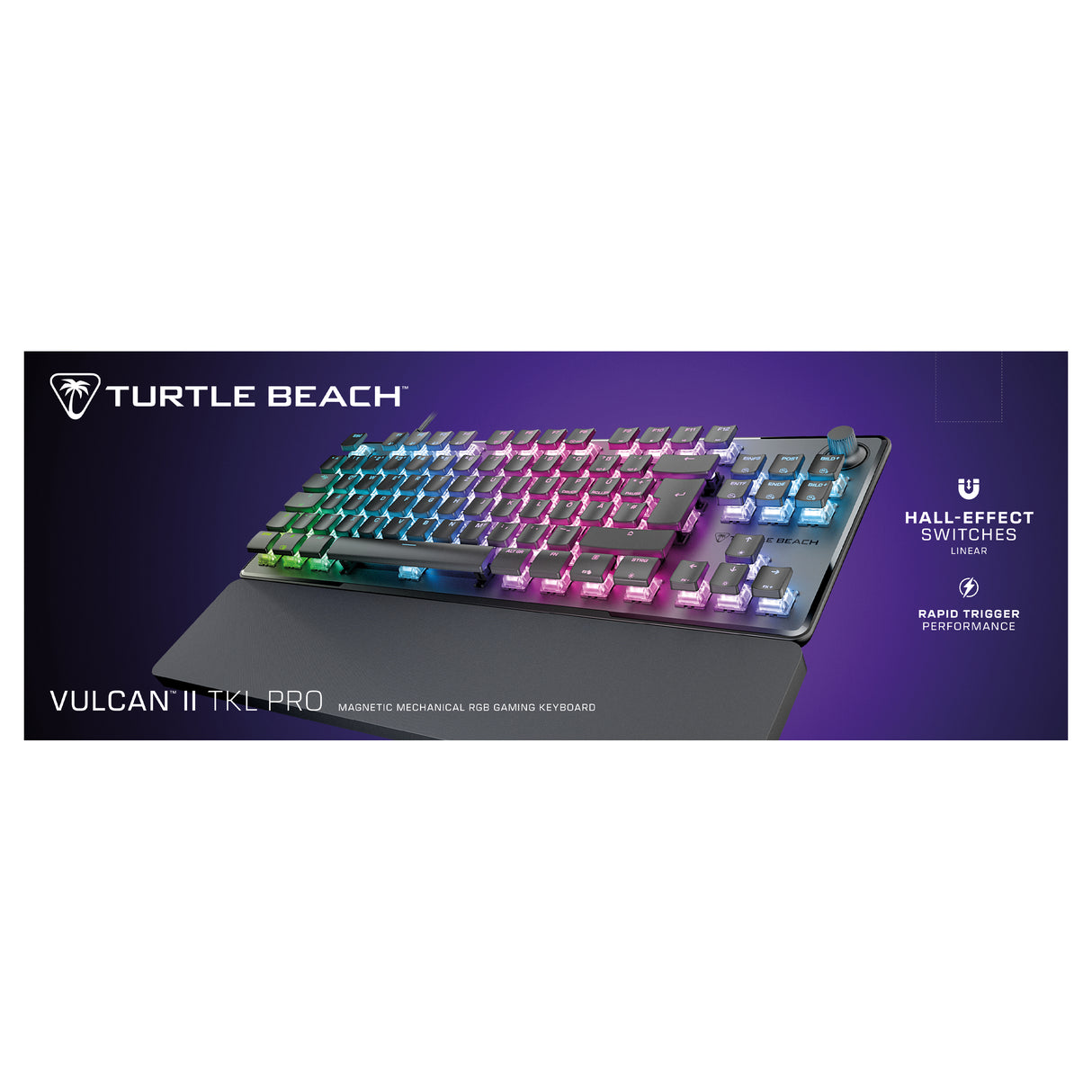 Clavier gaming RGB mécanique magnétique - TURTLE BEACH - Vulcan II TKL Pro - Noir
