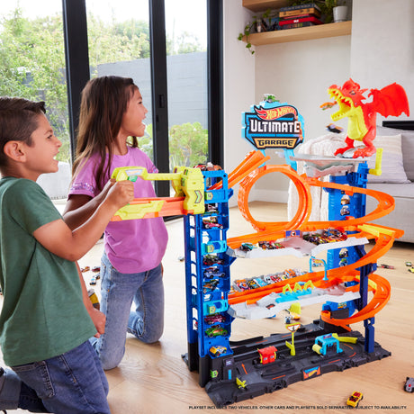 Hot Wheels City-Garage Ultime-Coffret avec 2 voitures incluses HKX48