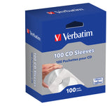 Boite Verbatim de 100 pochettes papier pour CD/DVD
