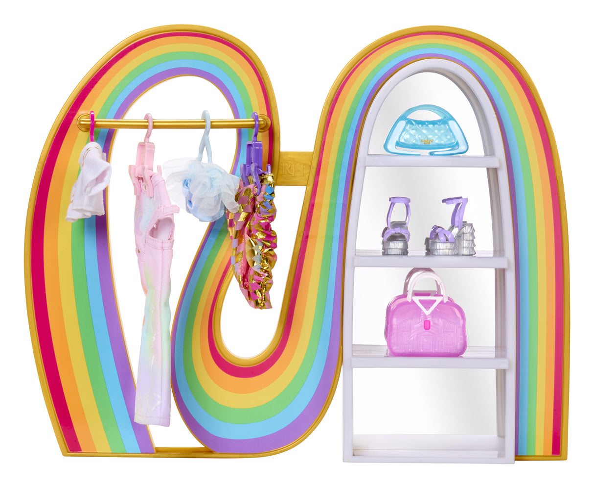 Rainbow High - Amaya's Rainbow Closet Playset -  Poupée exclusive incluse - Tenues - Chaussures - Sacs - Porte-vetements - Des 4 ans