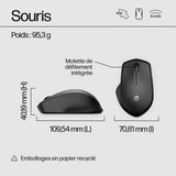 Souris sans fil HP Silent 280 (Noir)