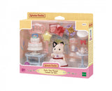 Figurines miniatures - SYLVANIAN FAMILIES - 5646 - La fille Chat bicolore et son goűter d'anniversaire