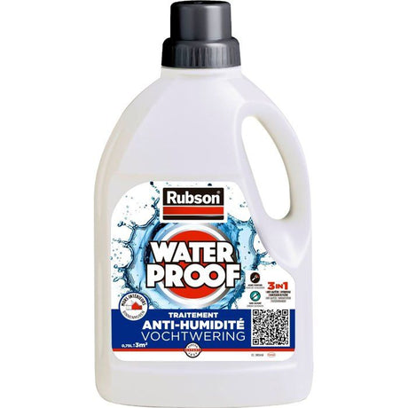 Revetement d'étanchéité - RUBSON - Waterproof - Traitement murs humides - Murs intérieurs - Incolore - Bidon de 0,75L
