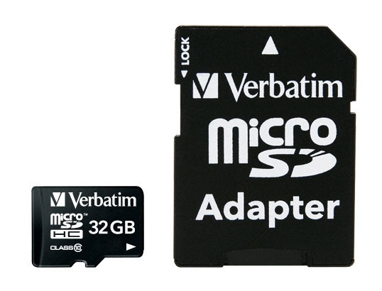 Carte mémoire Micro SD Verbatim Premium - 32Go avec adaptateur