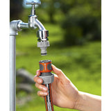 Raccord d'arrosage rapide GARDENA - Adapté tuyau Ř19 mm - Fixation 1 clic - Power Grip