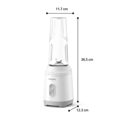 Blender mixeur - PHILIPS - HR2670/01 - Série 3000 - Blanc - Gourde Blend & Go 0,6L - 350W
