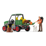 Garde forestier avec véhicule, Coffret Schleich 42659 Farm World pour enfant, des 5 ans