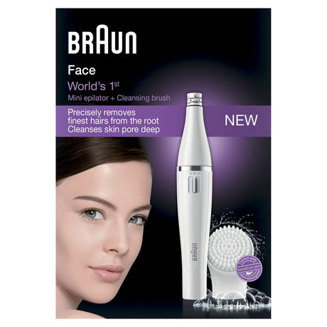 Braun FaceSpa 810 Épilateur Électrique Femme Visage et Épilation, Brosse Nettoyante, Pour Épilation et Nettoyage Du Visage