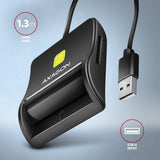 Lecteur de Cartes à puce Axagon CRE-SM3SD USB 2.0