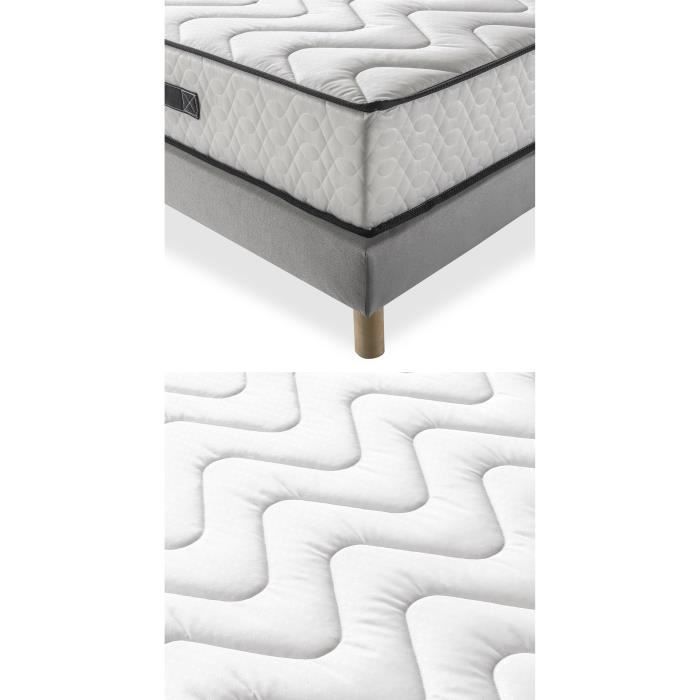 Ensemble Matelas + Sommier 140x190 cm - Mousse - 25 cm - DEKO DREAM HOTEL Seasons