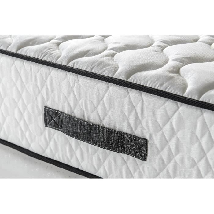 Ensemble matelas + sommier 140 x 190 cm - 580 Ressorts ensachÈs  - 7 zones de confort  - 24 cm - …quilibrÈ - DEKO DREAM DÈtente