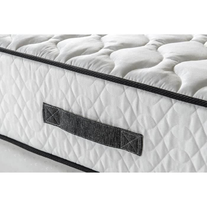Ensemble matelas + sommier 160 x 200 cm - 672 Ressorts ensachÈs - 7 zones de confort - 24 cm - …quilibrÈ - DEKO DREAM DÈtente