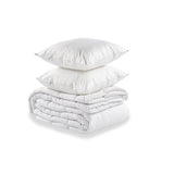 Pack pret a dormir Matelas 140x190 cm + Sommier + Couette + 2 oreillers 60x60 cm - Mousse 14 cm - Ferme - DEKO DREAM TOP