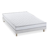 Pack pret a dormir Matelas 140x190 cm + Sommier + Couette + 2 oreillers 60x60 cm - Mousse 14 cm - Ferme - DEKO DREAM TOP