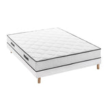 Ensemble matelas + sommier 160 x 200 cm - Ressorts - 7 zones - 19 cm - …quilibrÈ - DEKO DREAM DÈtente