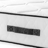 Ensemble matelas + sommier 160 x 200 cm - Ressorts - 7 zones - 19 cm - …quilibrÈ - DEKO DREAM DÈtente