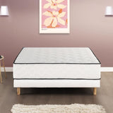Ensemble matelas + sommier 140 x 190 cm - Ressorts - 7 zones - 27 cm - …quilibrÈ - DEKO DREAM DÈtente