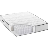 Ensemble matelas + sommier 140 x 190 cm - Ressorts - 7 zones - 27 cm - …quilibrÈ - DEKO DREAM DÈtente
