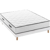 Ensemble matelas + sommier 160 x 200 cm - Ressorts - 7 zones - 27 cm - …quilibrÈ - DEKO DREAM DÈtente