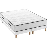 Ensemble matelas 180x200 cm + sommiers 2x90x200 cm - Ressorts ensachÈs - 7 zones - 27 cm - …quilibrÈ - DEKO DREAM DÈtente