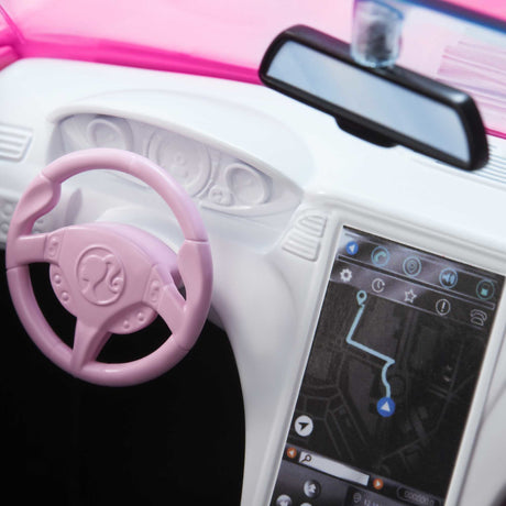 Barbie - Voiture Cabriolet de Barbie - Véhicule poupée mannequin - Des 3 ans HBT92