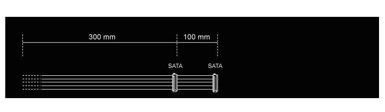 Cable Modulaire be quiet! CS-3420 - 2x S-ATA (Noir)