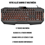 Clavier Gamer Gamium V2 Rétro-éclairage / 4 touches macro 19 touches anti-ghosti