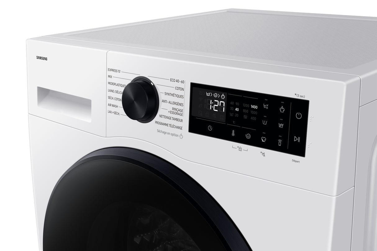 Lave-linge séchant SAMSUNG AI ecobubble™ WD90DG5B15BE - 9 / 6 kg - L60cm - 1400 trs/min - Blanc
