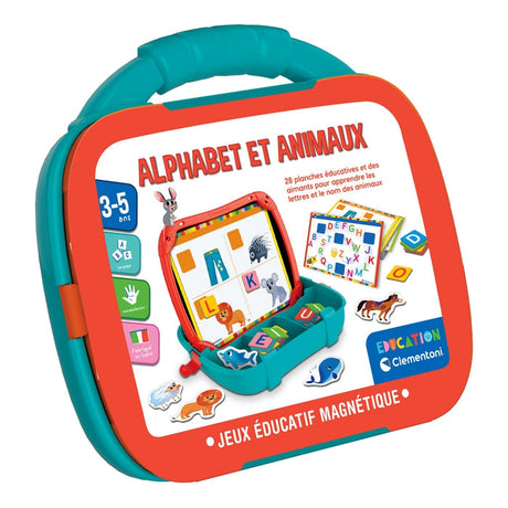 Mallette Lettres & Animaux magnétiques - Clementoni - Des 3 ans - Multicolore - Intérieur