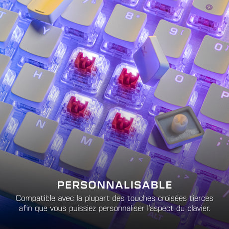 Clavier gaming PC mécanique - TURTLE BEACH - TBK-1002-12-FR - Vulcan II - Blanc