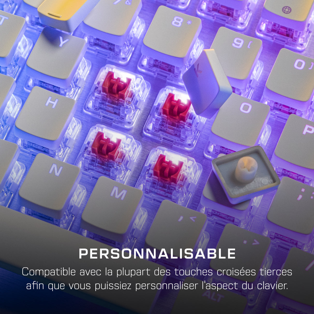 Clavier gaming PC mécanique - TURTLE BEACH - TBK-1002-12-FR - Vulcan II - Blanc