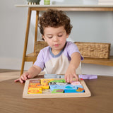 Fisher-Price - Puzzle Animaux en Bois - Tri de formes avec 13 pieces - Fisher-Price - JFG10
