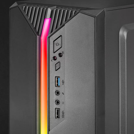 Boitier Mini Tour Micro ATX Mars Gaming MC-S1 RGB avec panneau vitré (Noir)