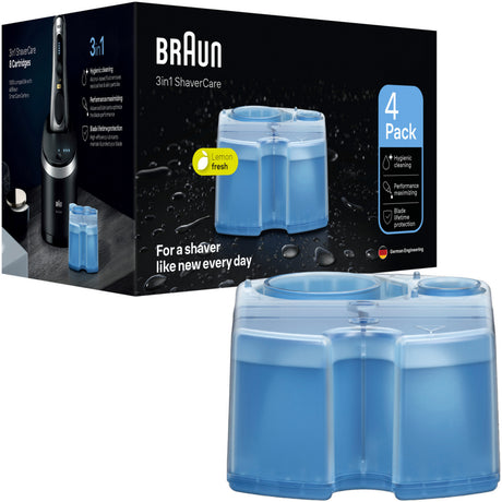 Cartouche de nettoyage - BRAUN - CCR4 Recharges clean & renew - Pour station SmartCare - Pack de 4