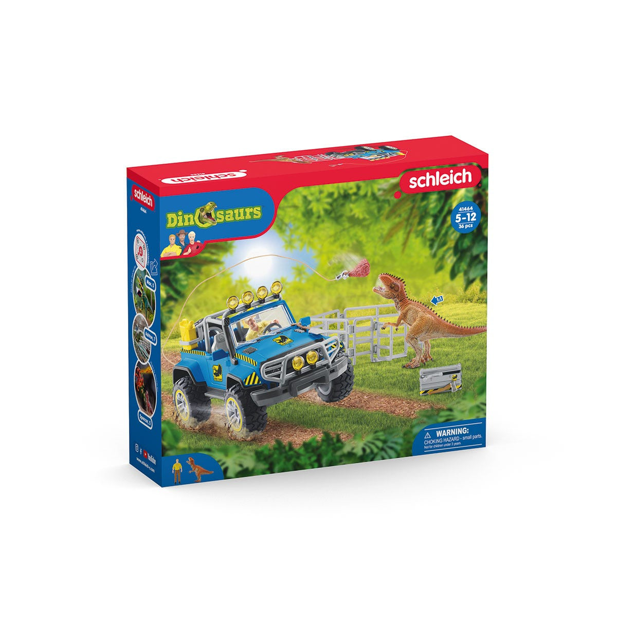 Coffret Voiture tout-terrain avec avant-poste Dino, jouet dinosaure pour enfants, des 4 ans, Schleich 41464 DINOSAURS