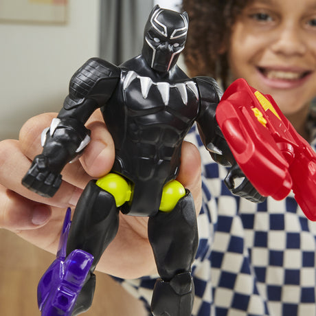 MixMashers Black Panther, figurine 12 cm personnalisable a mélanger et combiner avec accessoires, Marvel, des 4 ans
