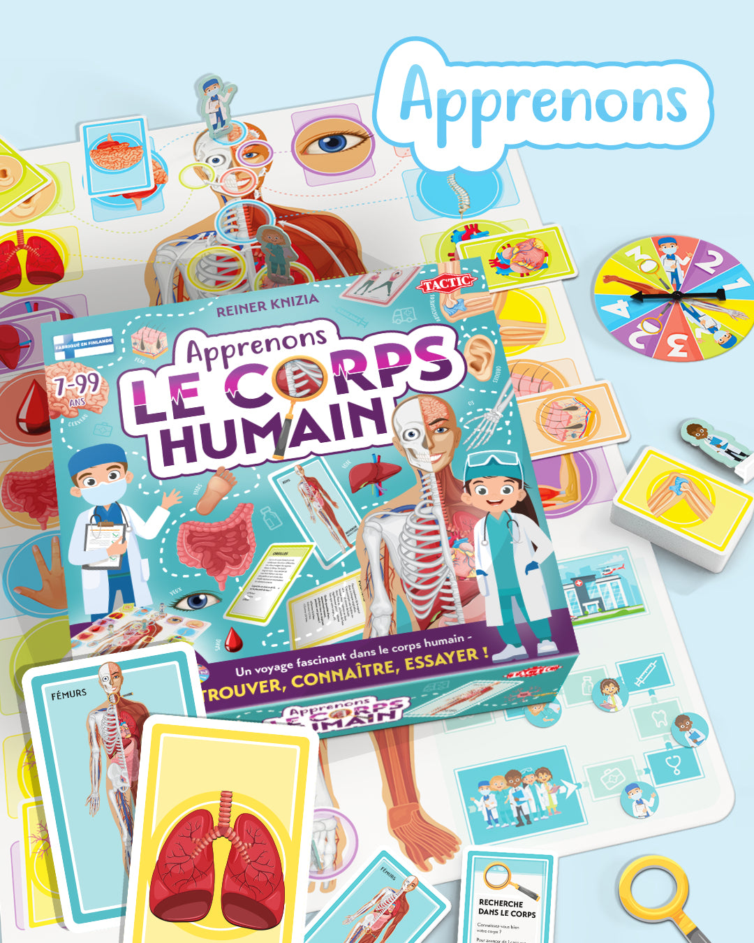 Apprenons le corps humain - Jeu éducatif - TACTIC - 2 joueurs et plus - Des 7 ans