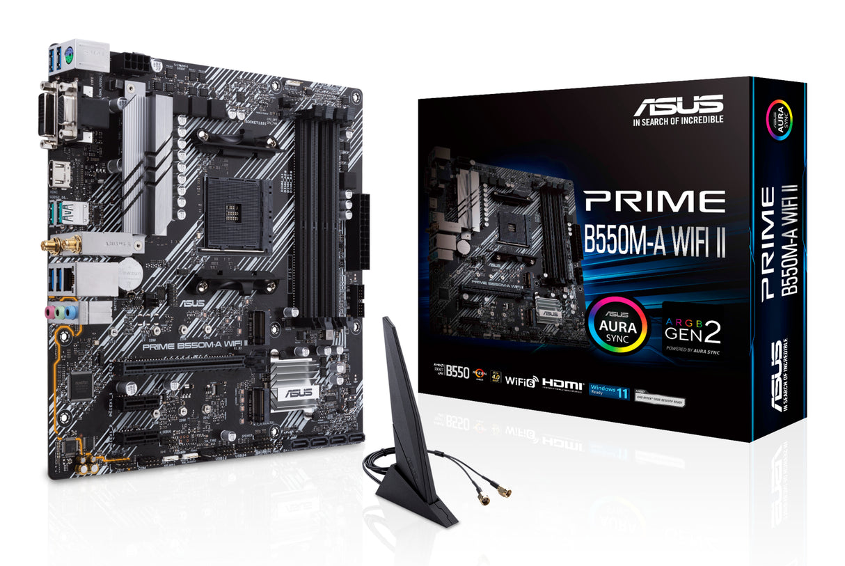 Carte mere - ASUS - PRIME B550M-A WIFI II - AMD B550 - Emplacement AM4 micro ATX