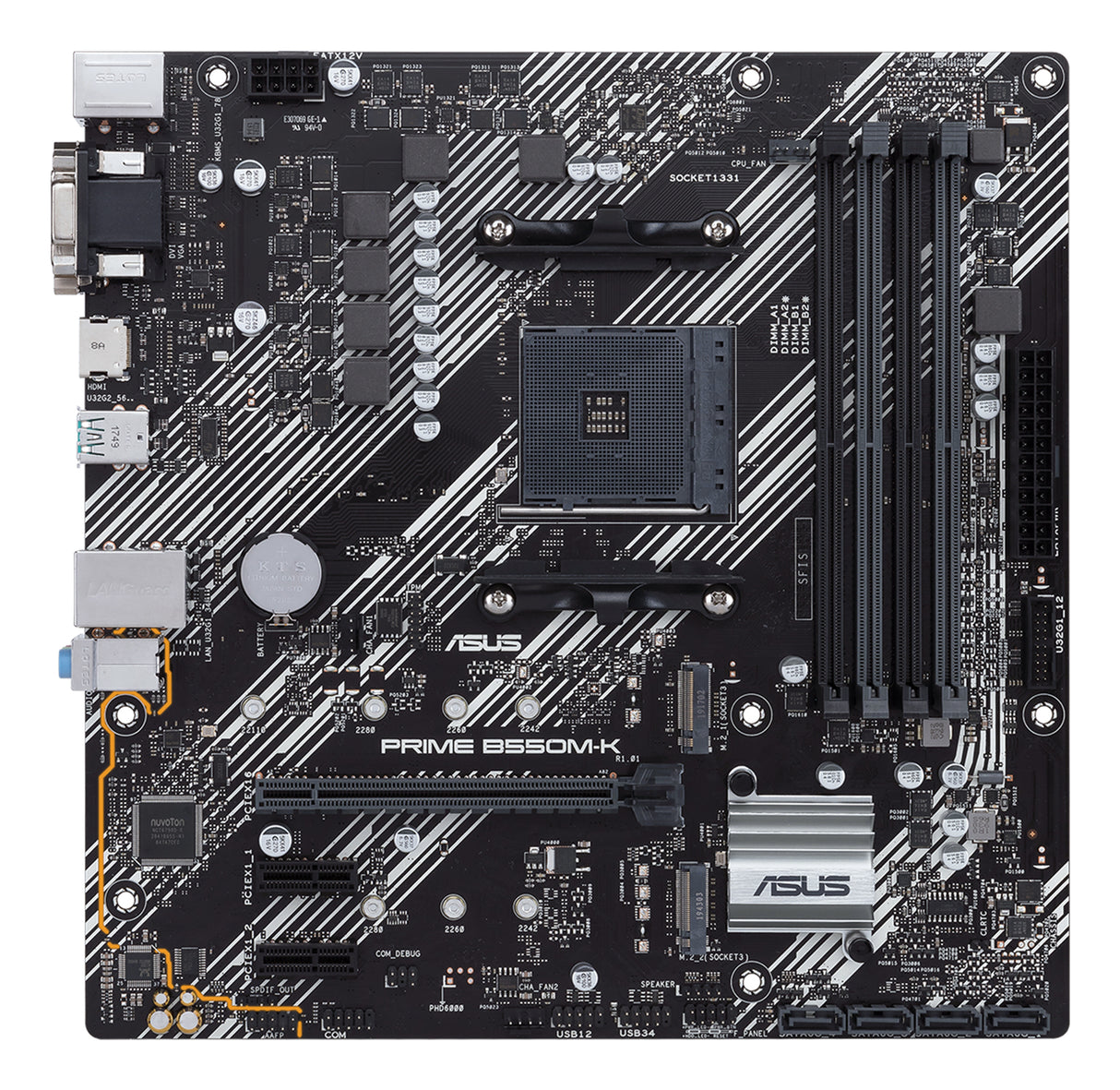 Carte mere - ASUS - PRIME B550M-K - AMD B550 - Emplacement AM4 micro ATX