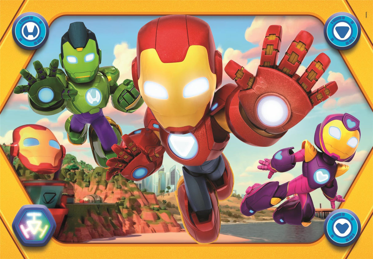 CLEMENTONI - 104 pieces Maxi - Iron Man and his awesome friends