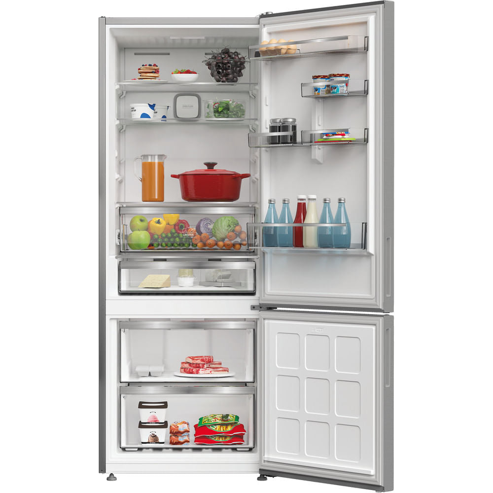 Réfrigérateur combiné - HOTPOINT - HPAK26472XP4E - Grande capacité 475 L - Froid ventilé - Classe E - 195x76x90 - Inox